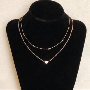 LAST ONE ‼️Gold Tone Choker Necklace Heart